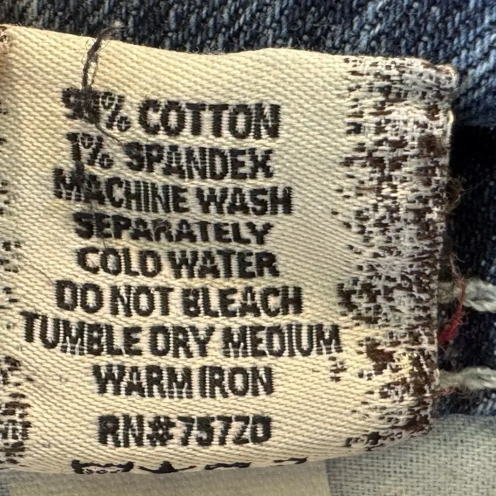 BKE‎ Denim Sabrina Crop Jeans Womens Size 26 Medium Wash Distressed Thick Stitch